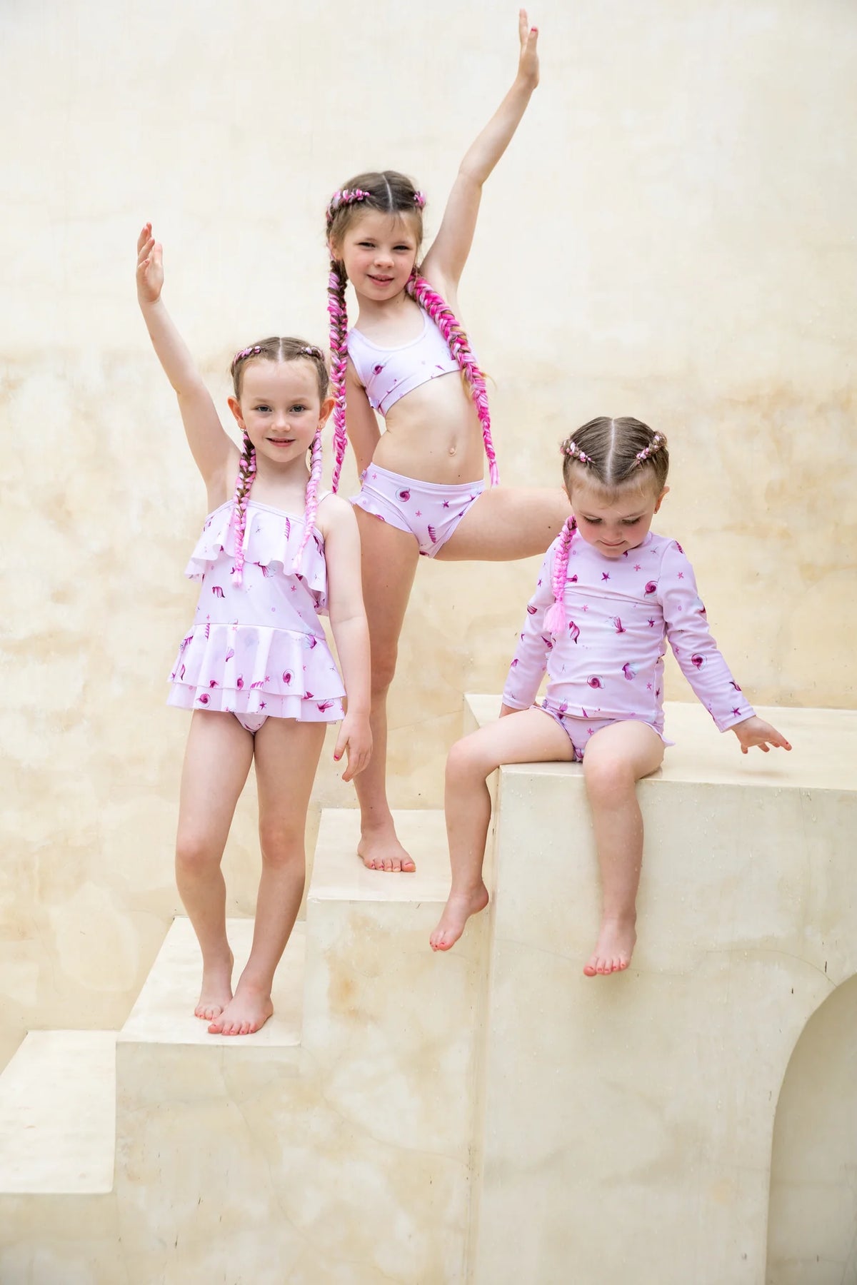 Tales Of The Sun - Girls Strappy One Piece Swimsuit | Seashells