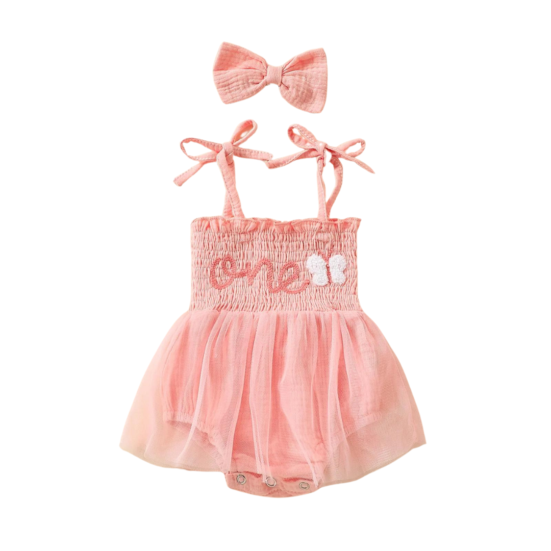 Birthday One Pink Romper