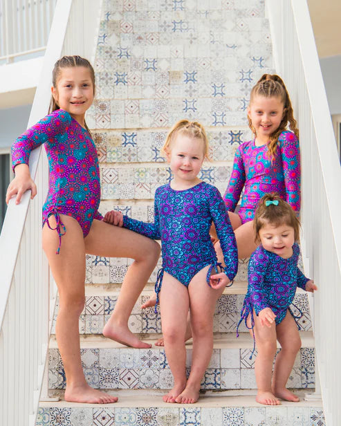 Fernleigh Avenue - Charlotte Kids Long Sleeve Solid Back Swimsuit
