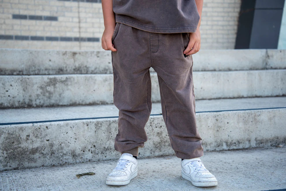 Winter and Raven - Luxe Acid Wash Joggers | Vintage Smoke