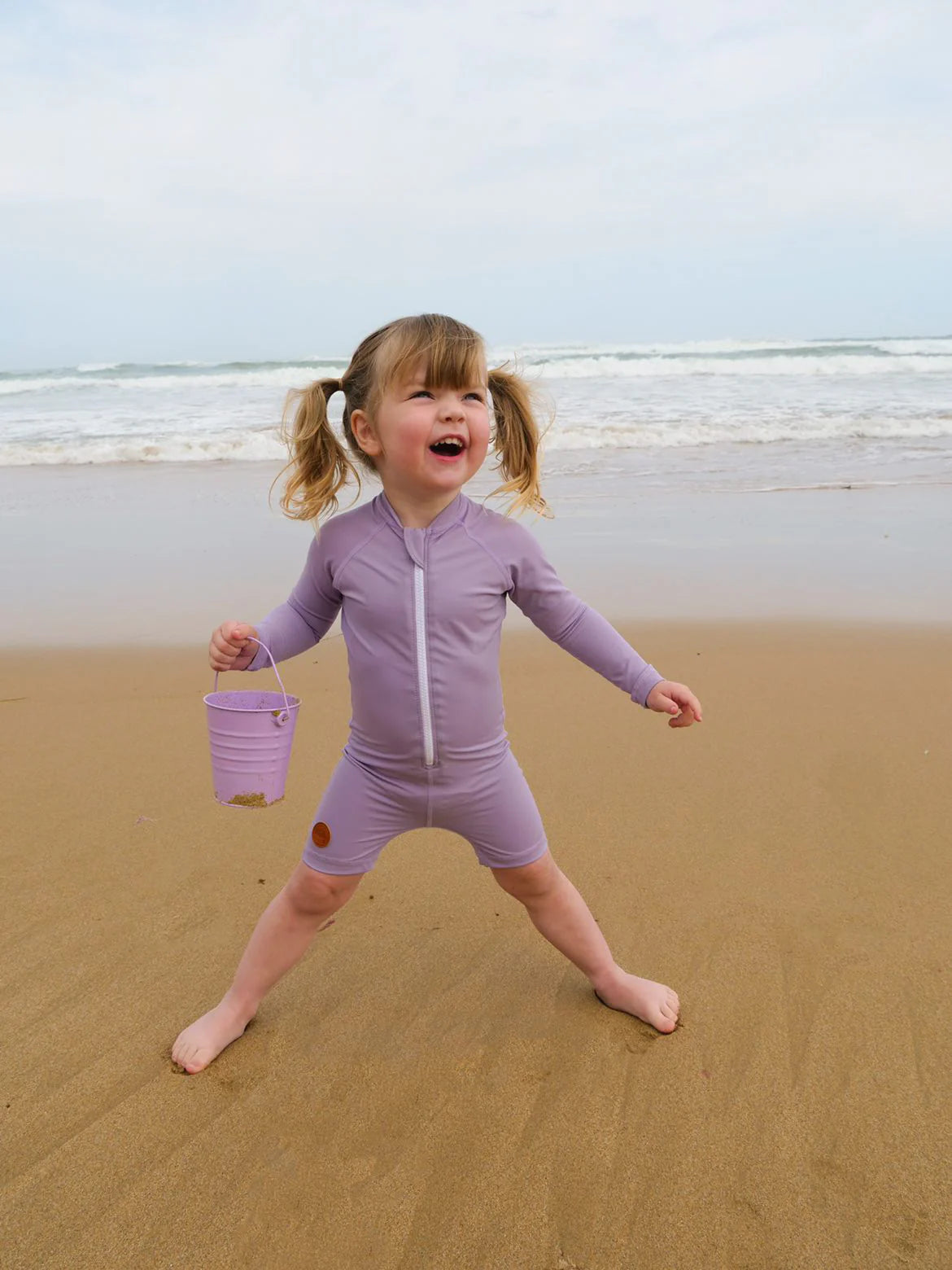 Kicky Swim - One Piece Rashguard Suit | Lavender