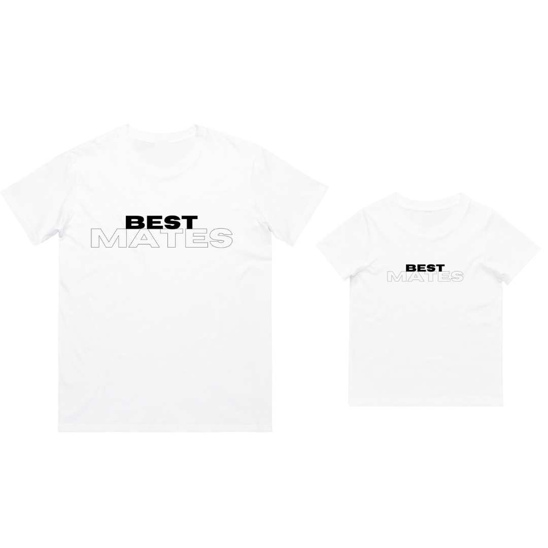 MLW By Design - Matching Best Mates Dad Tee and Kid Tee | Various Colours