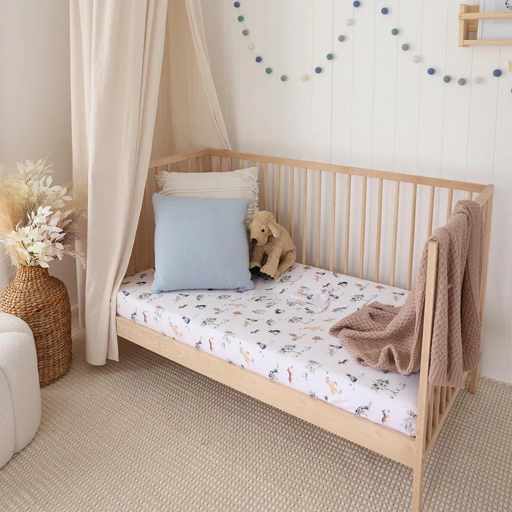 Snuggle Hunny Kids - Organic Fitted Cot Sheet | Dog Park