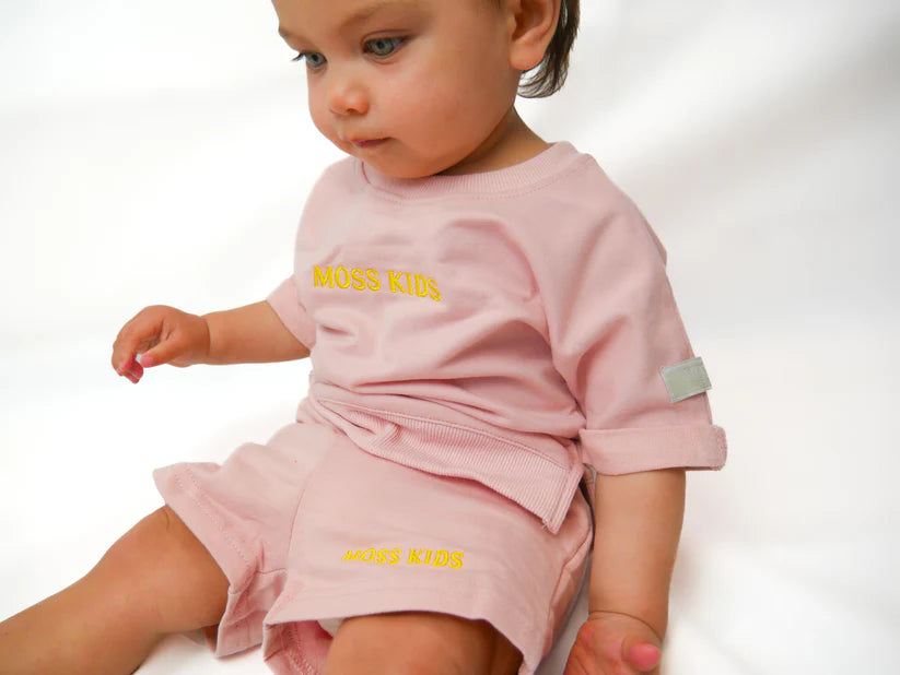 Moss Kids - All Day Tee & Short Set | Flamingo