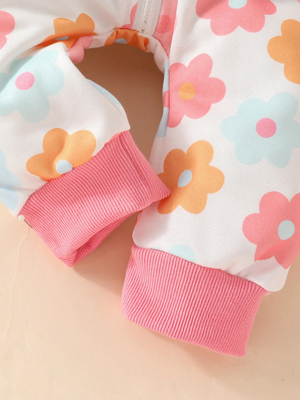 Ear Hooded Zip Floral Romper | 3 Colours