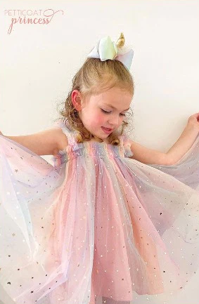 Petticoat Princess - Pink Rainbow Sparkle Dress