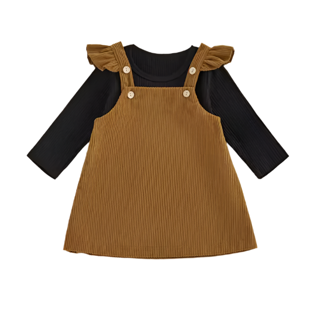 Corduroy Overall Dress & Romper Set | 4 Colours