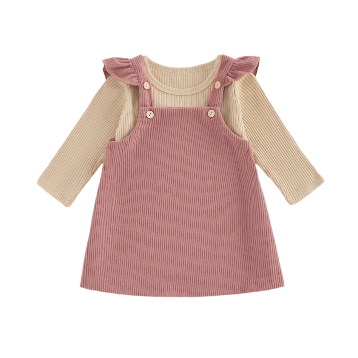 Corduroy Overall Dress & Romper Set | 4 Colours