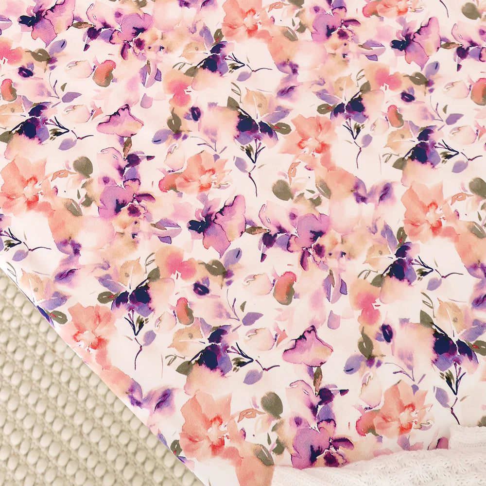 Snuggle Hunny Kids - Organic Fitted Cot Sheet | Blushing Beauty
