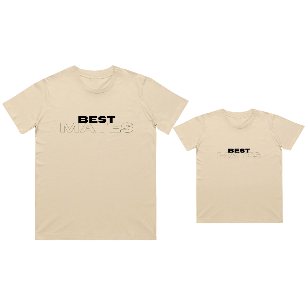 MLW By Design - Matching Best Mates Dad Tee and Kid Tee | Various Colours