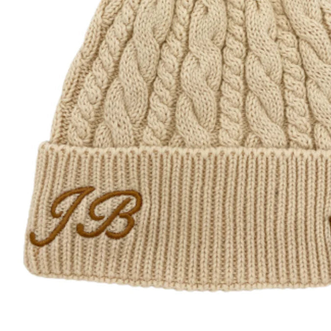 Cubs & Co - Personalised Classic Knit Cream Latte Beanie