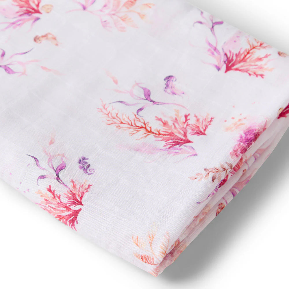 Snuggle Hunny Kids - Organic Muslin Wrap | Coral