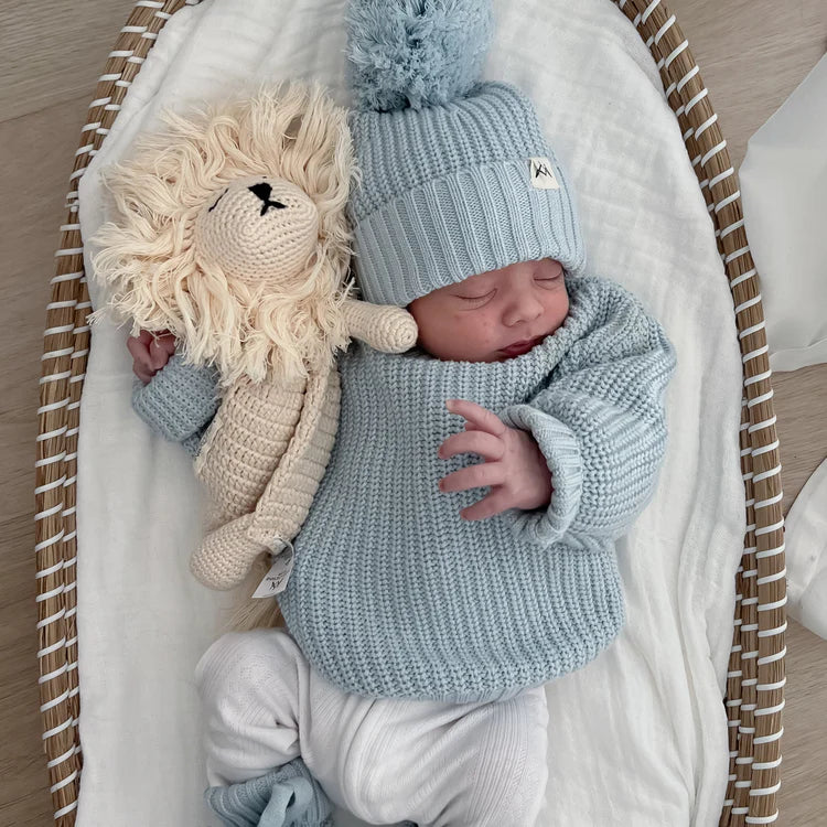3 Little Crowns - Chunky Knit Jumper | Stormy Blue