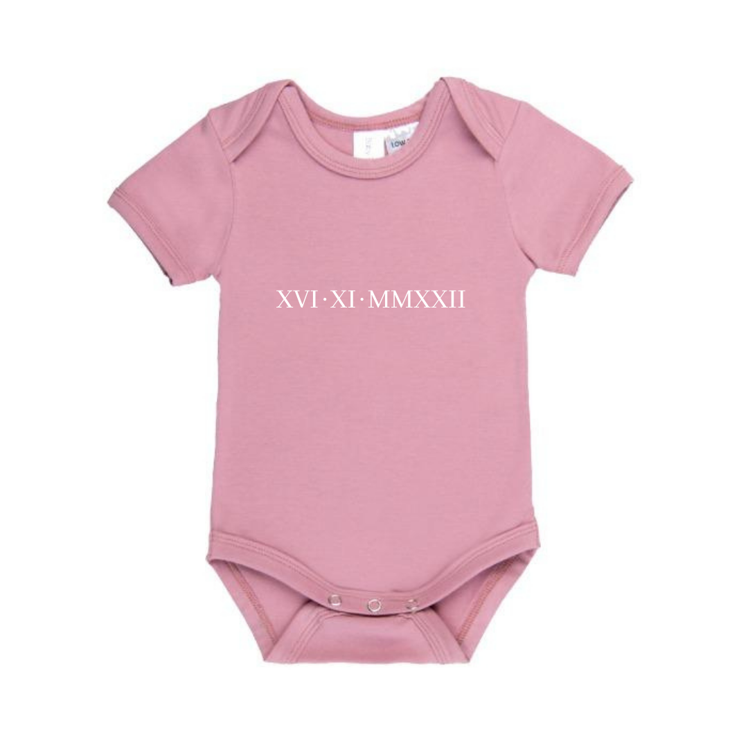 MLW By Design - Personalised Roman Numeral Bodysuit | Various Colours