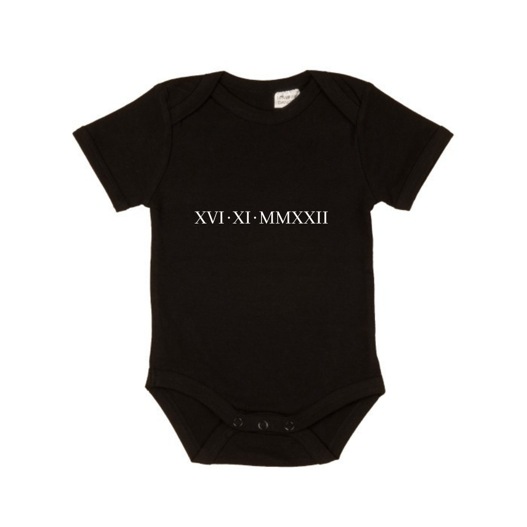 MLW By Design - Personalised Roman Numeral Bodysuit | Various Colours