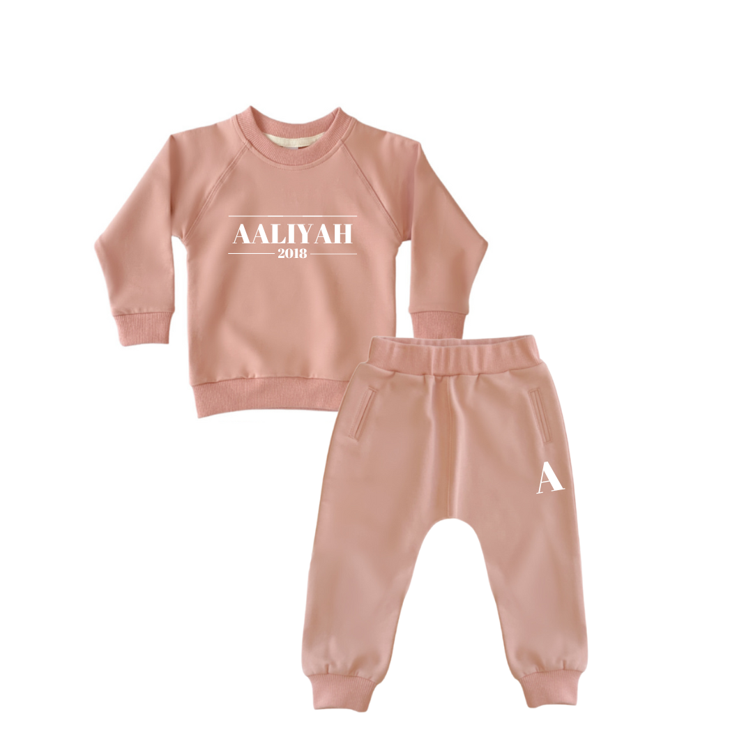 MLW By Design - Personalised Signature Tracksuit | Blush