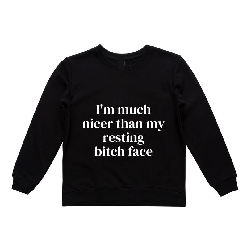 MLW By Design - I'm Nicer Adult Crew | Black or Pink