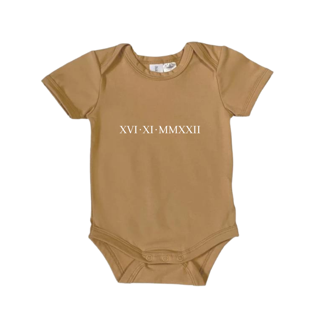 MLW By Design - Personalised Roman Numeral Bodysuit | Various Colours