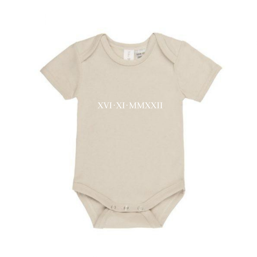 MLW By Design - Personalised Roman Numeral Bodysuit | Various Colours