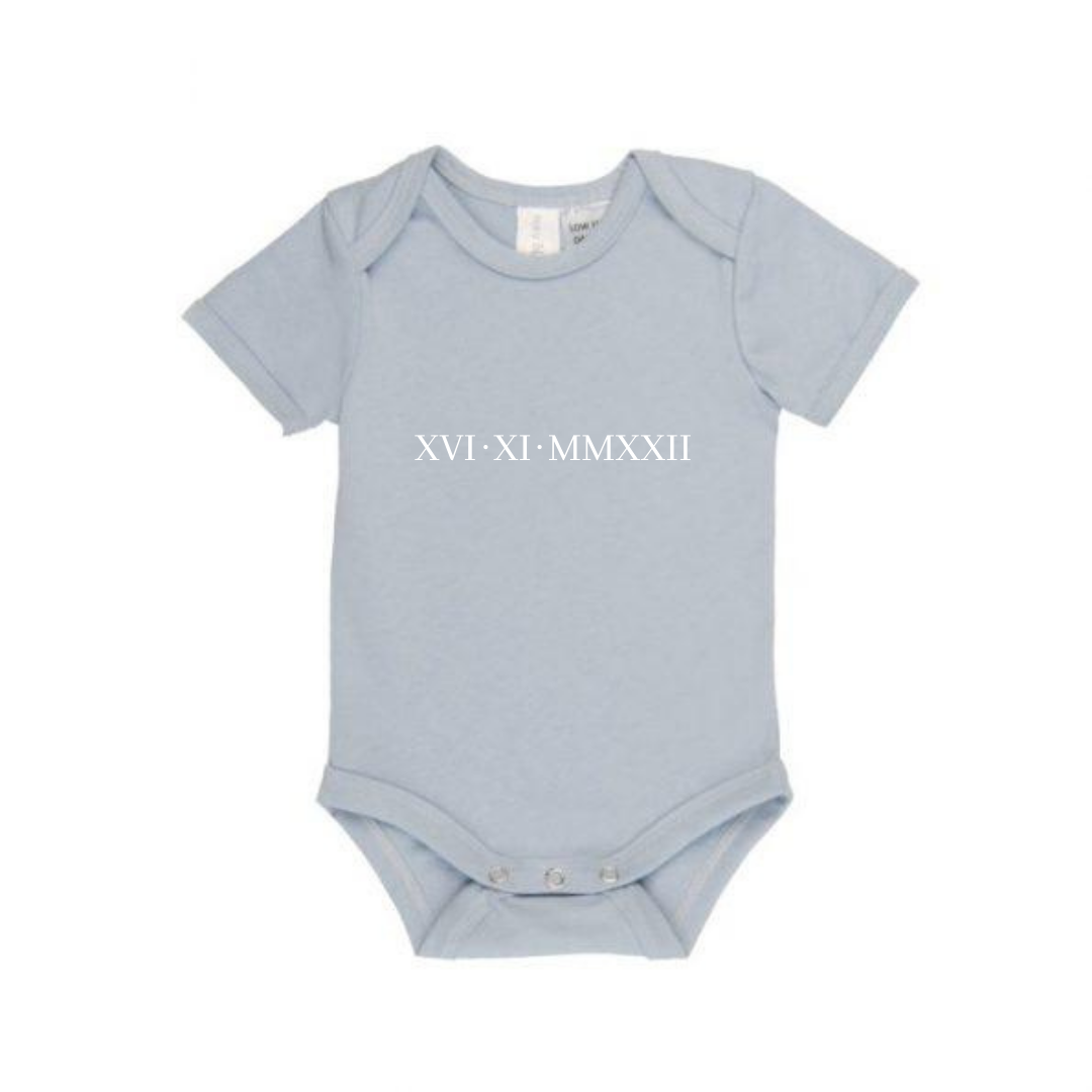 MLW By Design - Personalised Roman Numeral Bodysuit | Various Colours