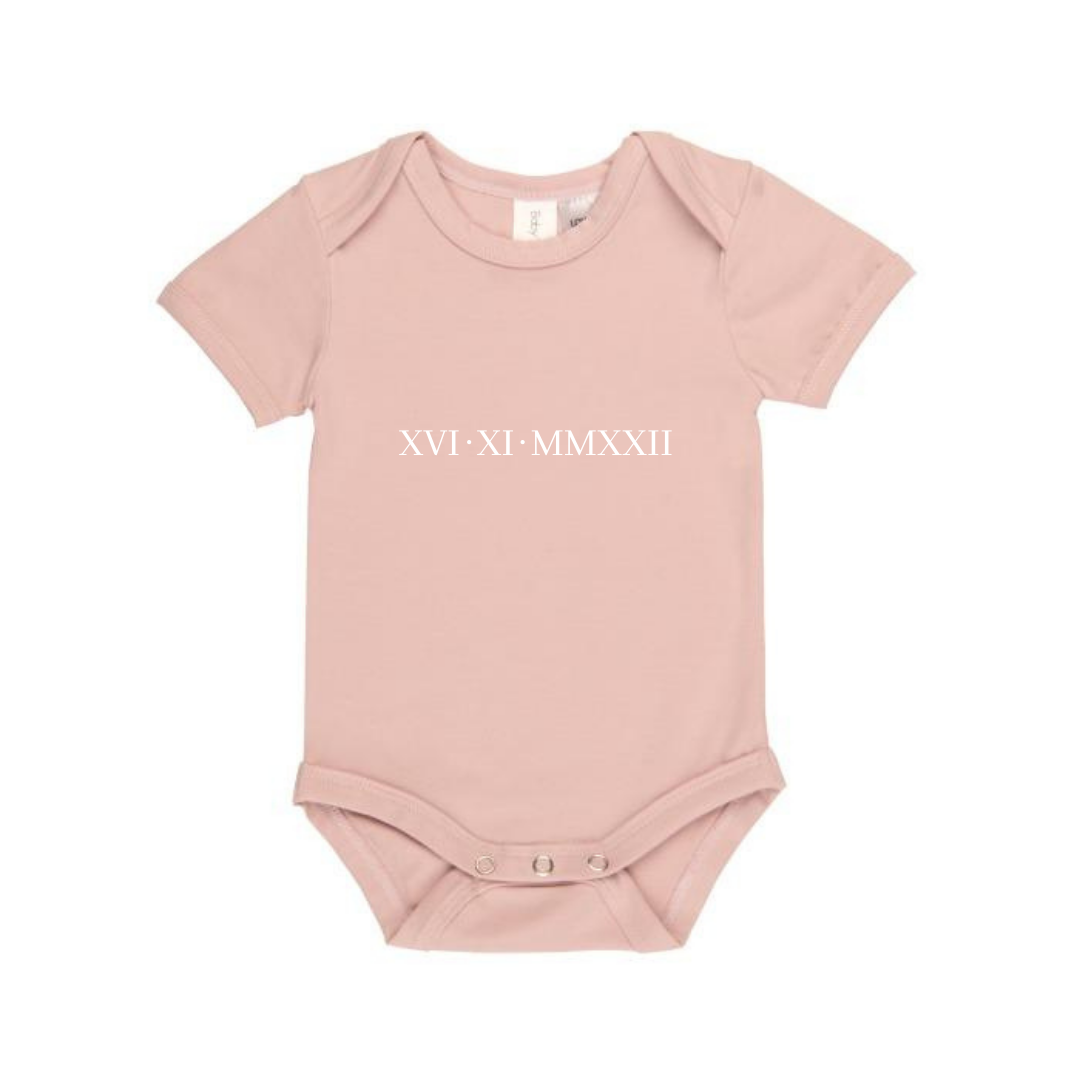 MLW By Design - Personalised Roman Numeral Bodysuit | Various Colours