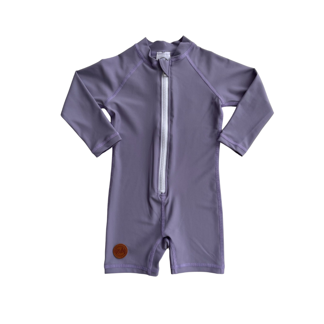 Kicky Swim - One Piece Rashguard Suit | Lavender