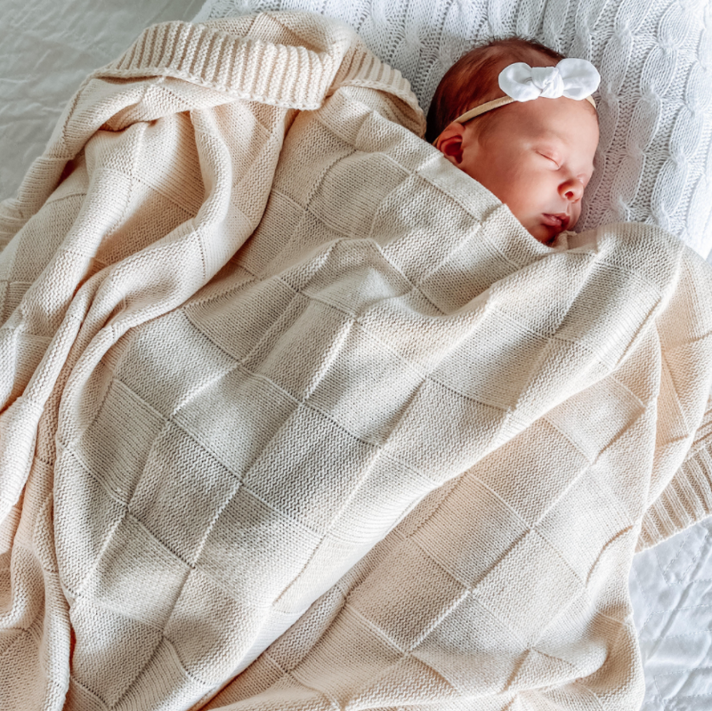 Anchor & Arrow - Knit Baby Blanket - Cream