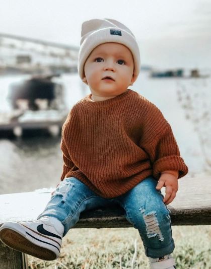 Cuddly Knit Sweater Rust My Little Wardrobe