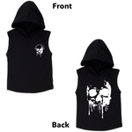 MLW By Design - Melting Skull Sleeveless Hoodie | Black or White