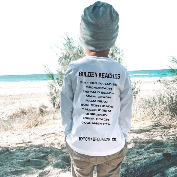 Byron Brooklyn Co - Golden Beaches Long Sleeve Tee | White