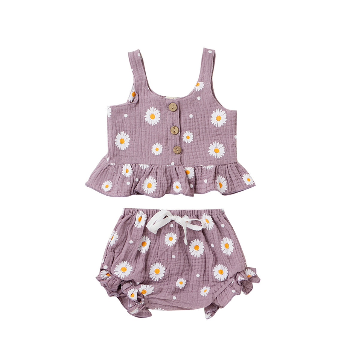 Peplum Daisy Set | Lilac