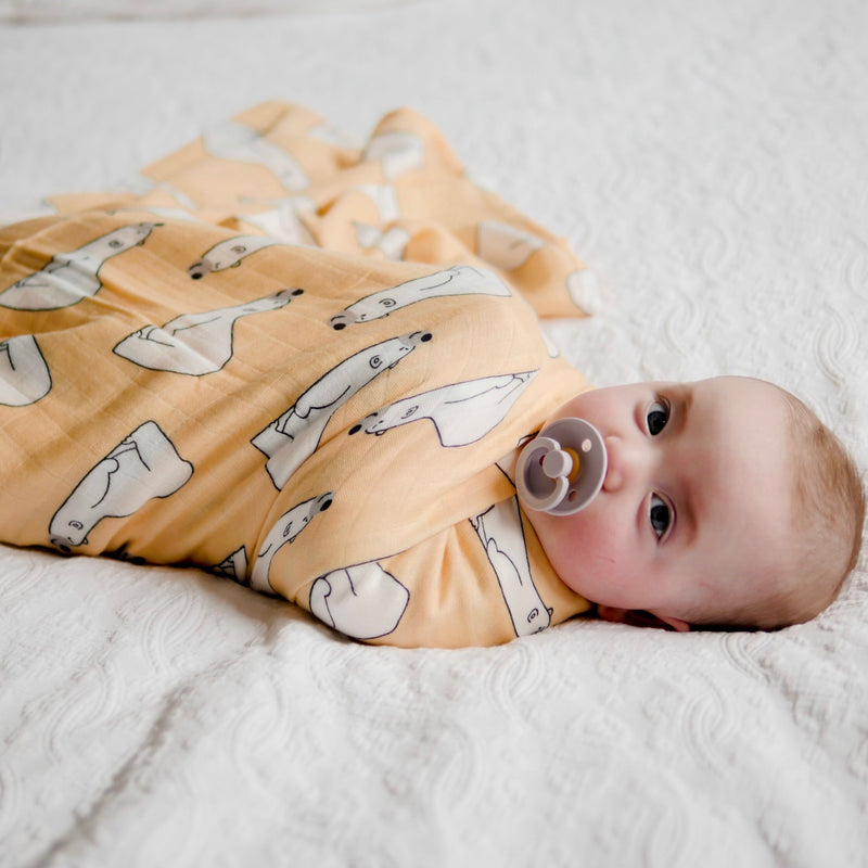 Tinker Tot Baby - Bamboo Cotton Swaddle – Bear