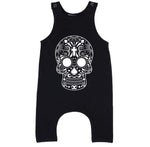 MLW By Design - Cross Skull Slouch Romper | Black