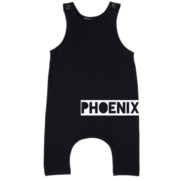 MLW By Design - Personalised Name Slouch Romper | Black