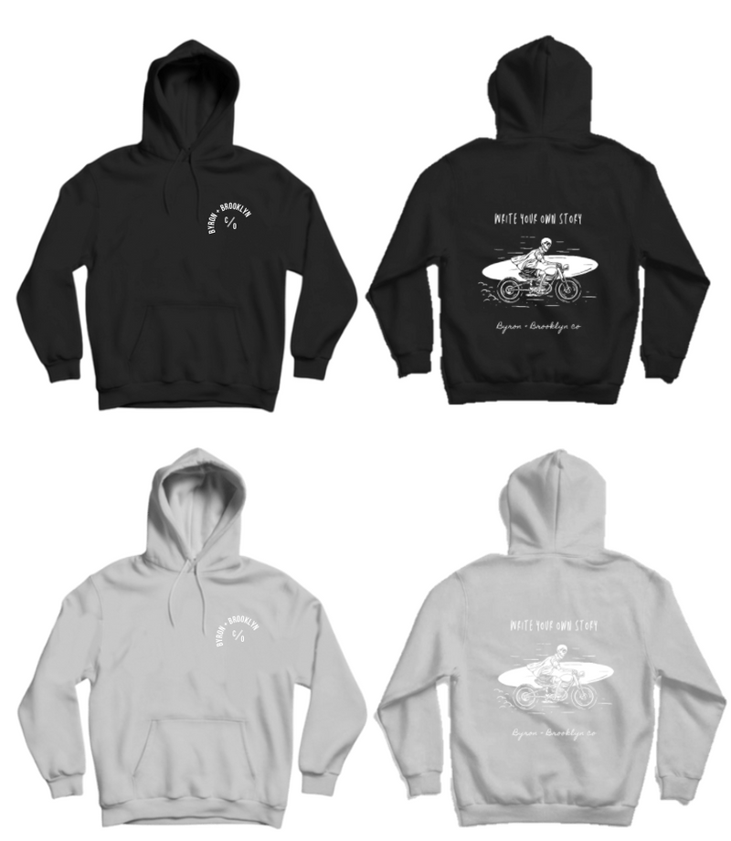 Byron Brooklyn Co - Write Your Own Story Hoodie | Black or Grey