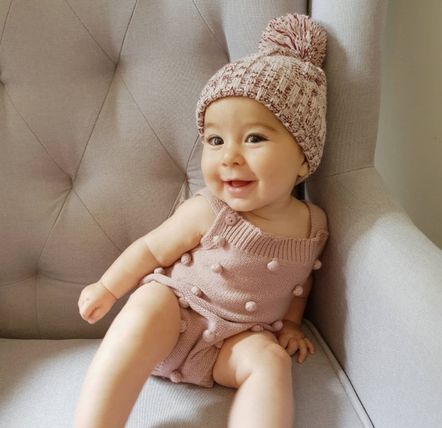 Knitted Dotty Rompers | 4 Colours