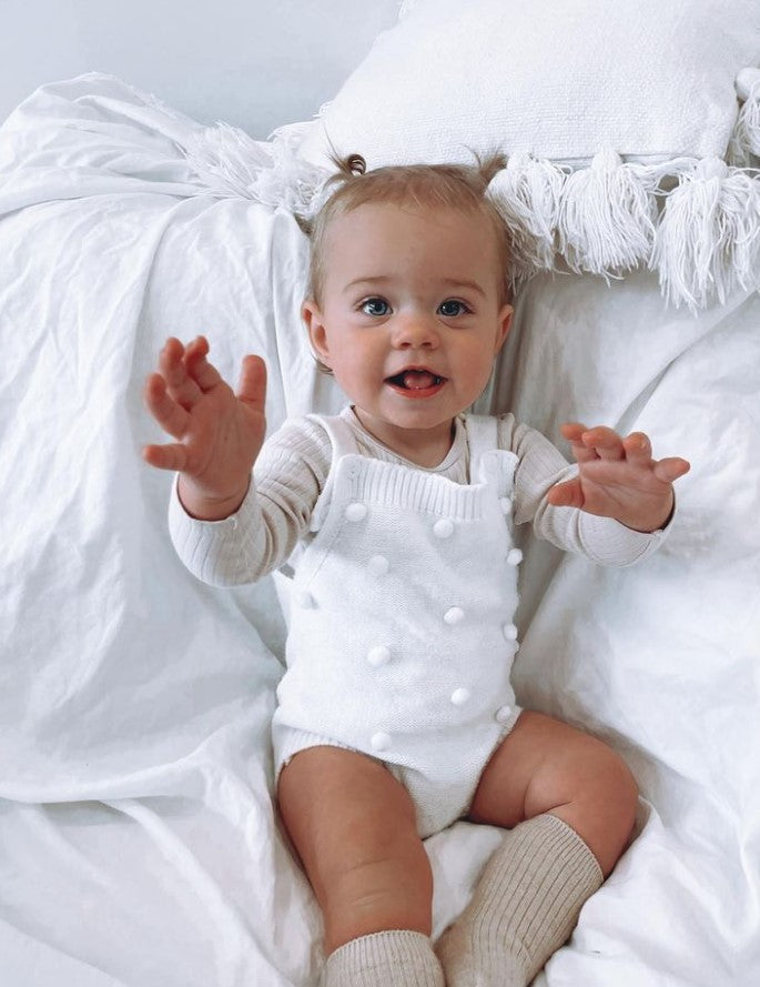 Knitted Dotty Rompers | 4 Colours