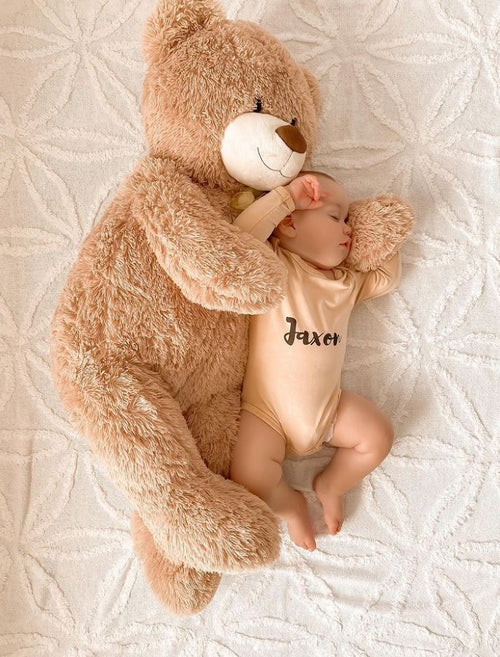 MLW by Design - Personalised Name Stonewash Bodysuit | Black or Sand