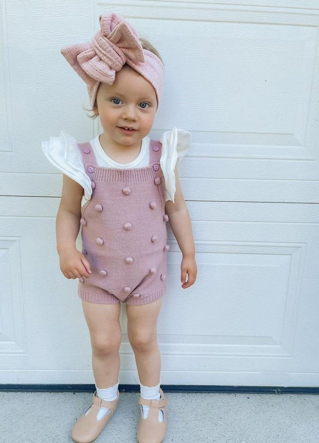 Knitted Dotty Rompers | 4 Colours
