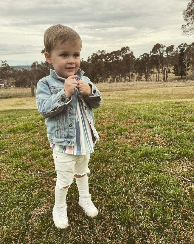 Ballerinas and Boys - White Distressed Jeans