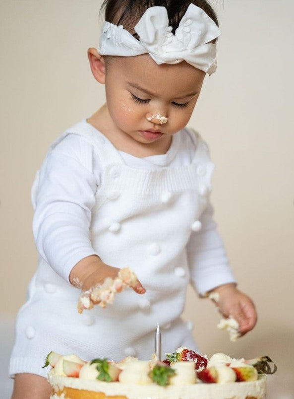 Knitted Dotty Rompers | 4 Colours