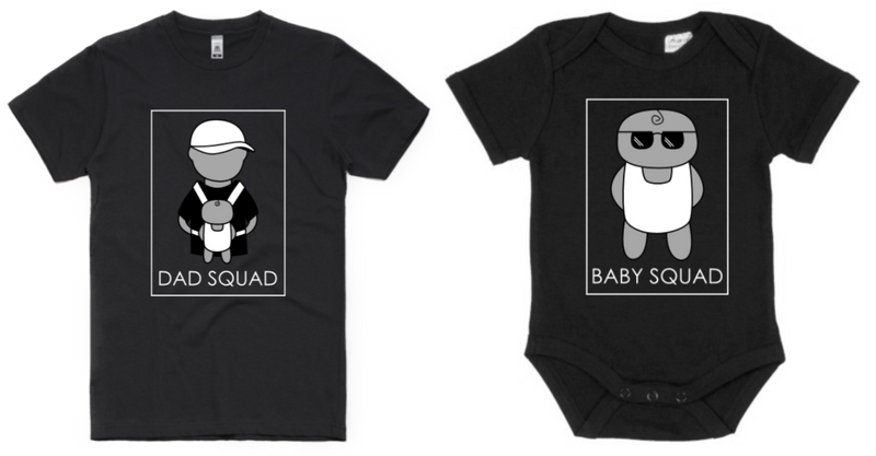 The Dad Squad - Dad Squad/Baby Squad Adult T-Shirt & Baby Onesie Set