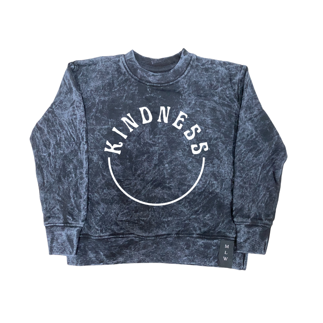 MLW By Design - Kindness Stonewash Crew | Sand or Black