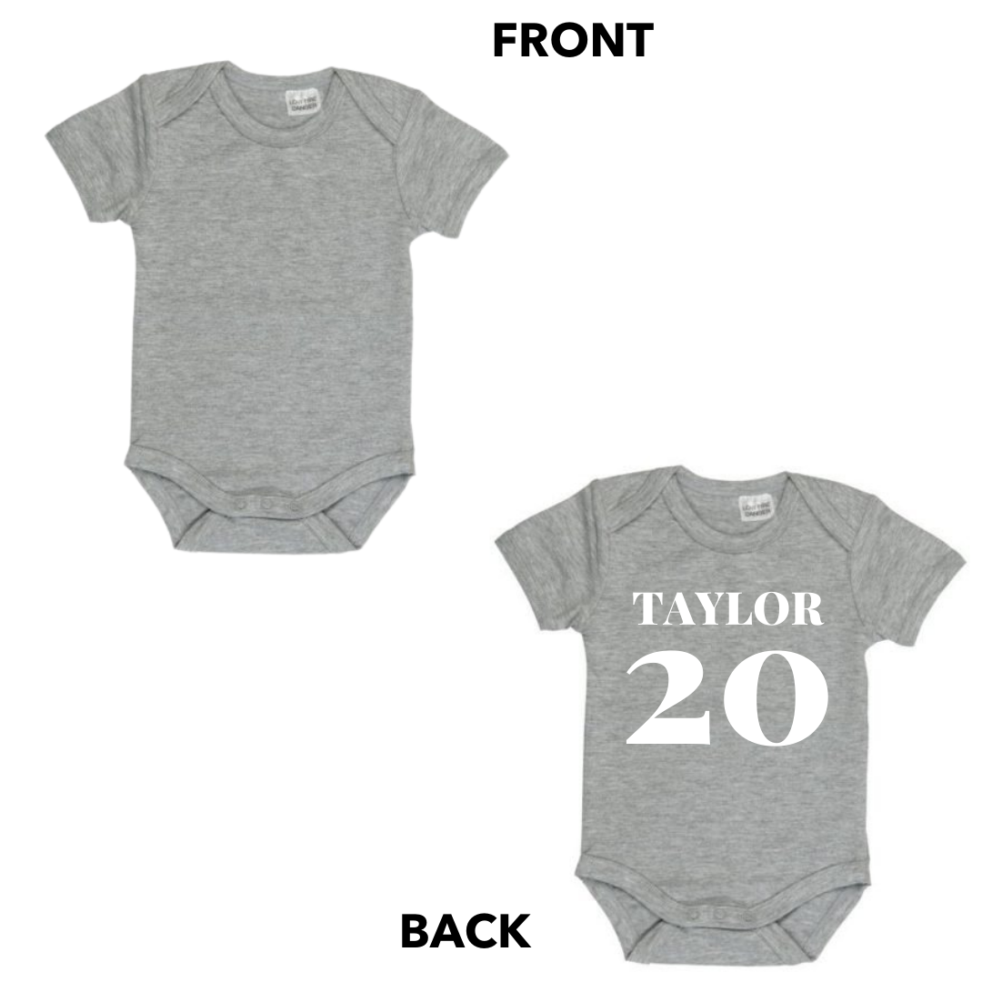 MLW By Design - Personalised Surname Bodysuit | Various Colours