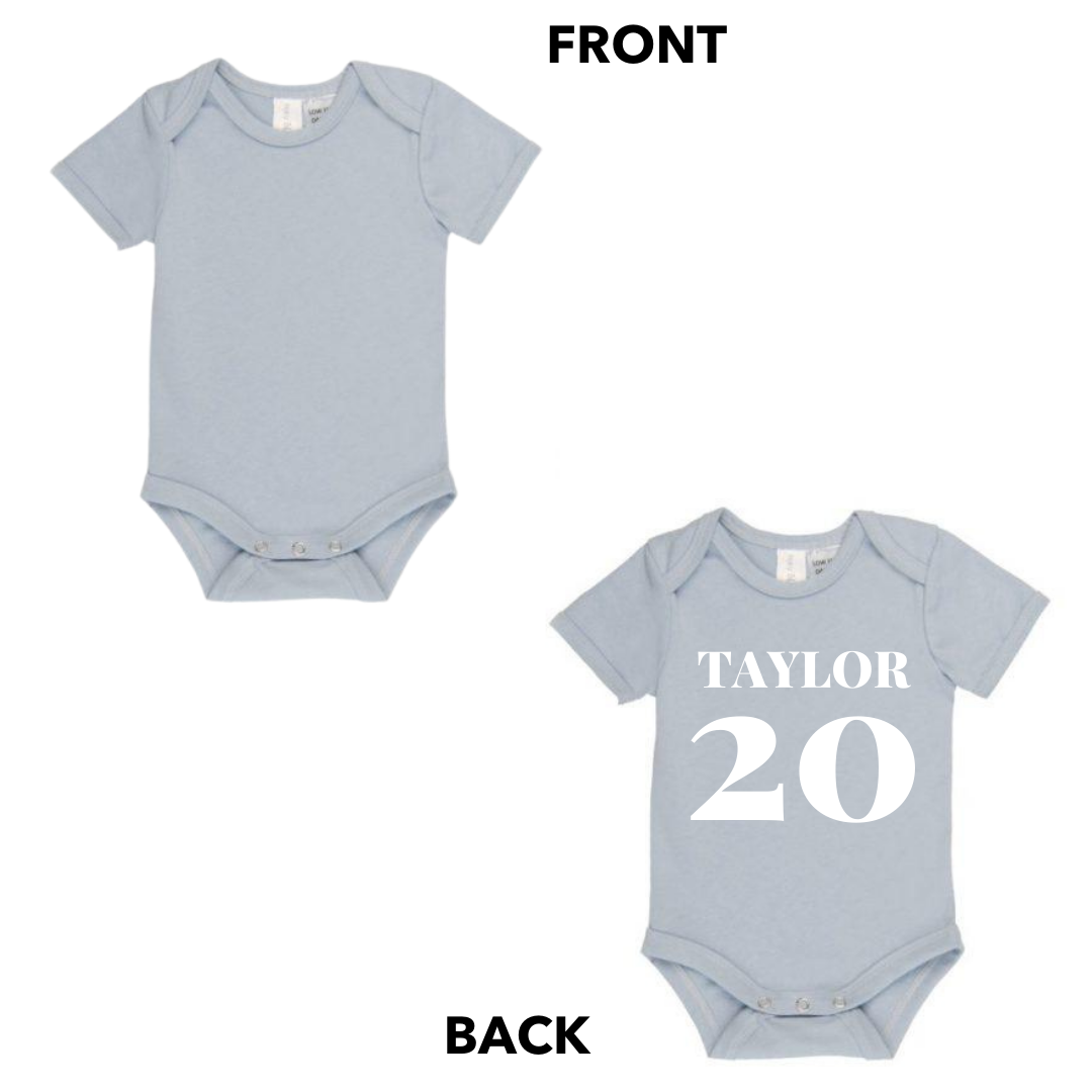 MLW By Design - Personalised Surname Bodysuit | Various Colours