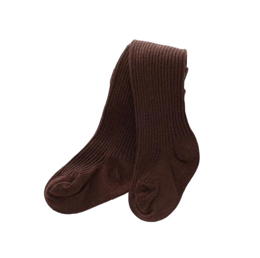 Ribbed Winter Stockings | Brown