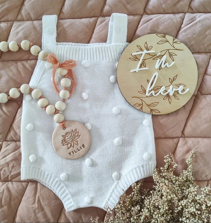 Knitted Dotty Rompers | 4 Colours