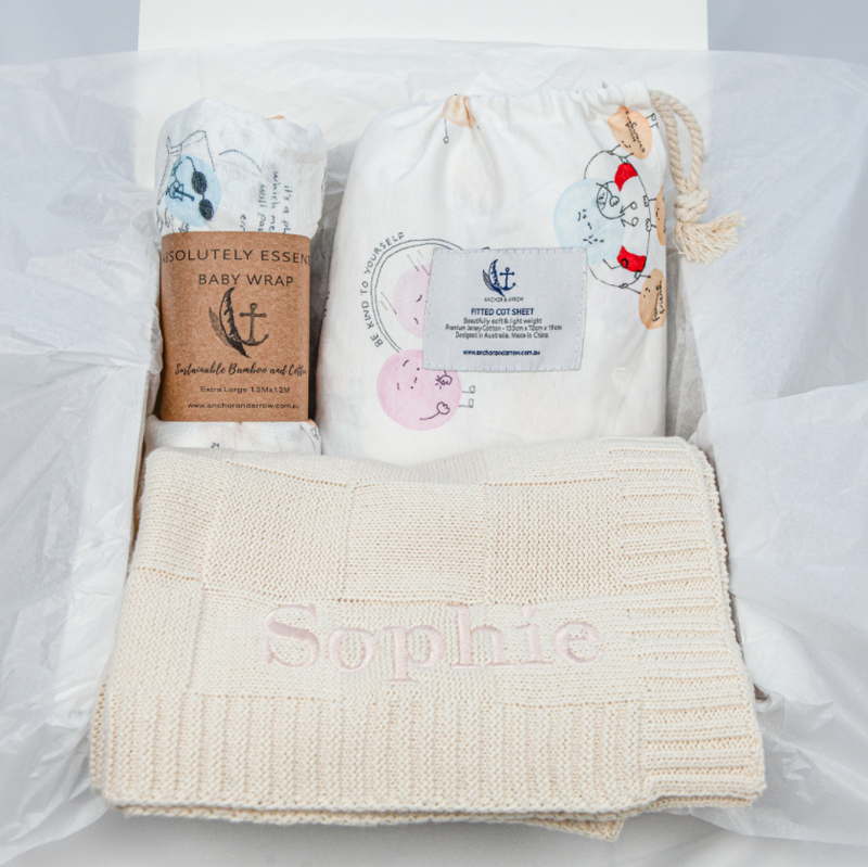 Anchor & Arrow - Knit Baby Blanket - Cream