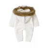 Fluffy Hood Knit Onesie | Ivory