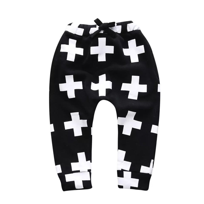 Criss Cross Drop Crotch Pants | Black